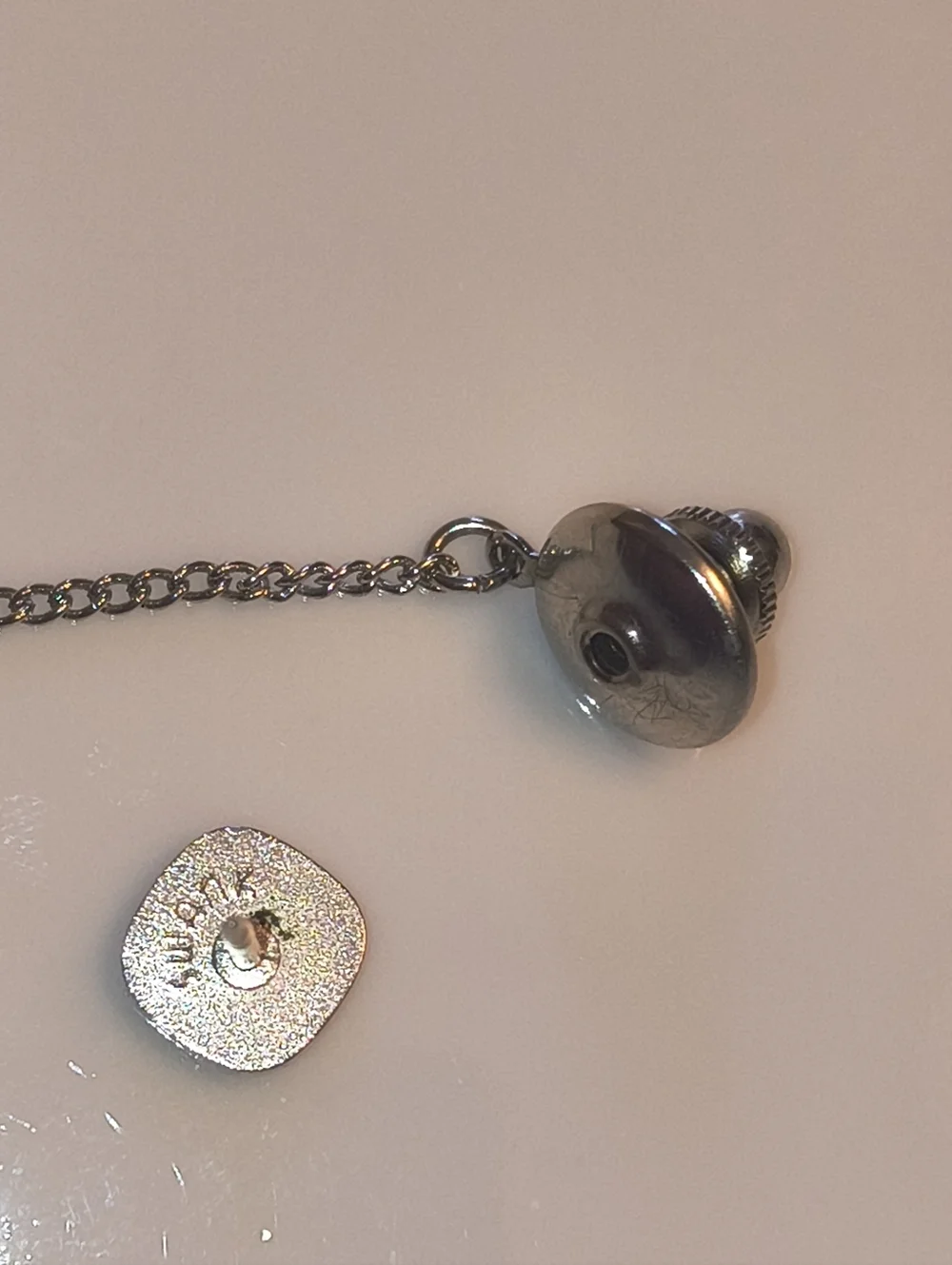 Silver Soccer Ball Style Tie Tack Pin for Men